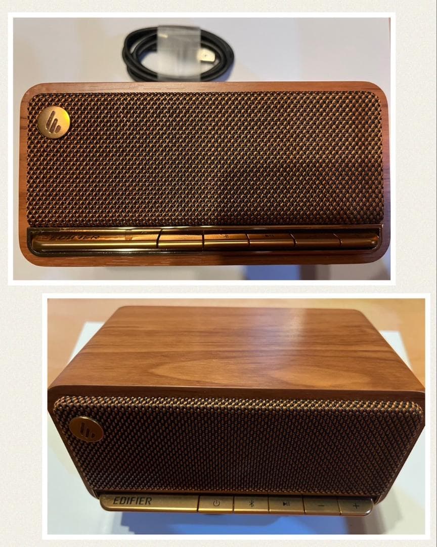 ❤大迫力ステレオサラウンド❣どこにでも持ち運べる♪❤木製☆レトロスピーカー