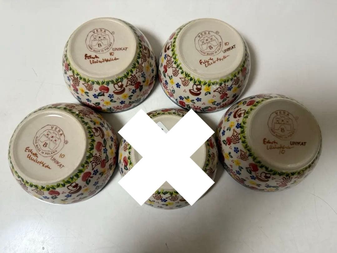 ポーリッシュポタリー ポーランド食器　新品未使用品　ハリネズミ　ボウル4点