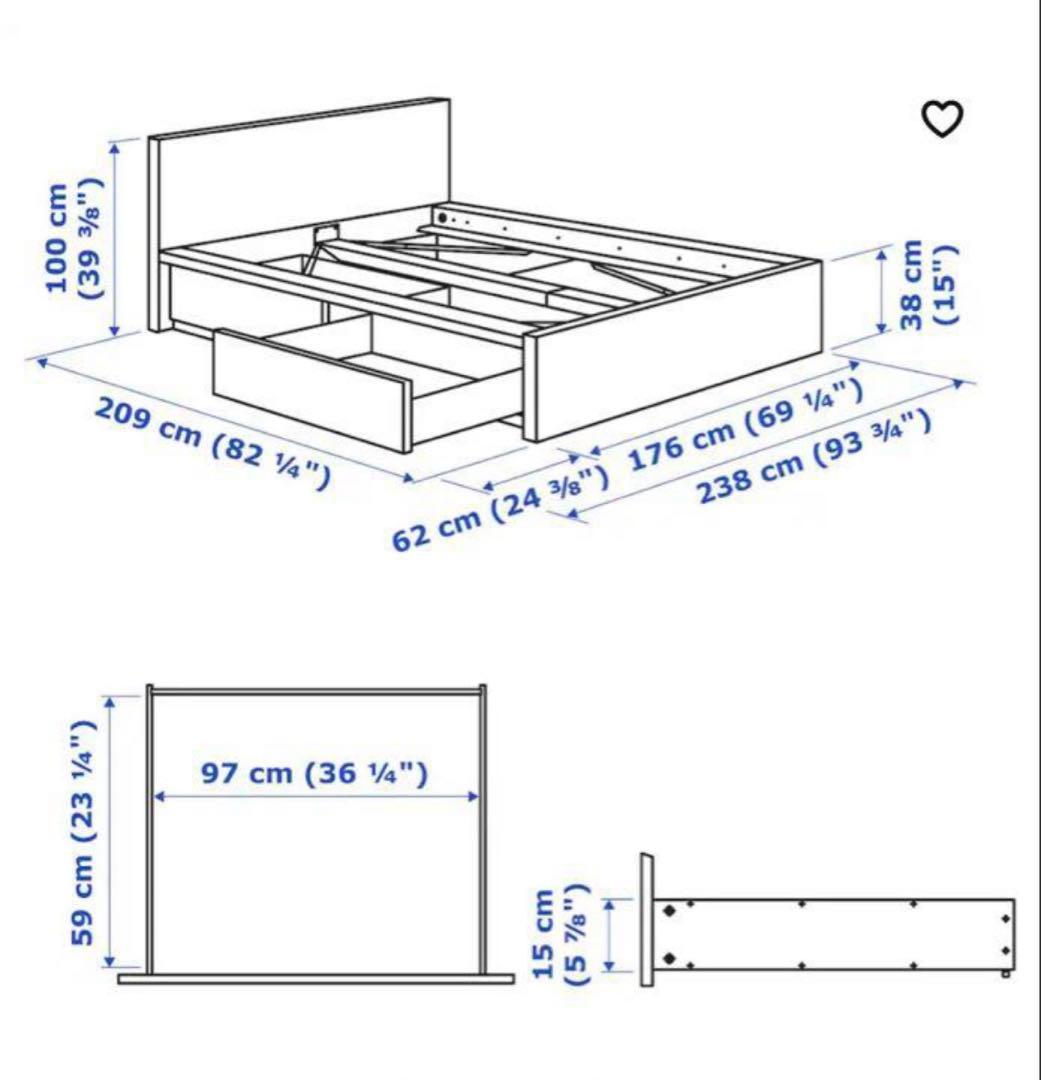 MALM IKEA ベットフレーム