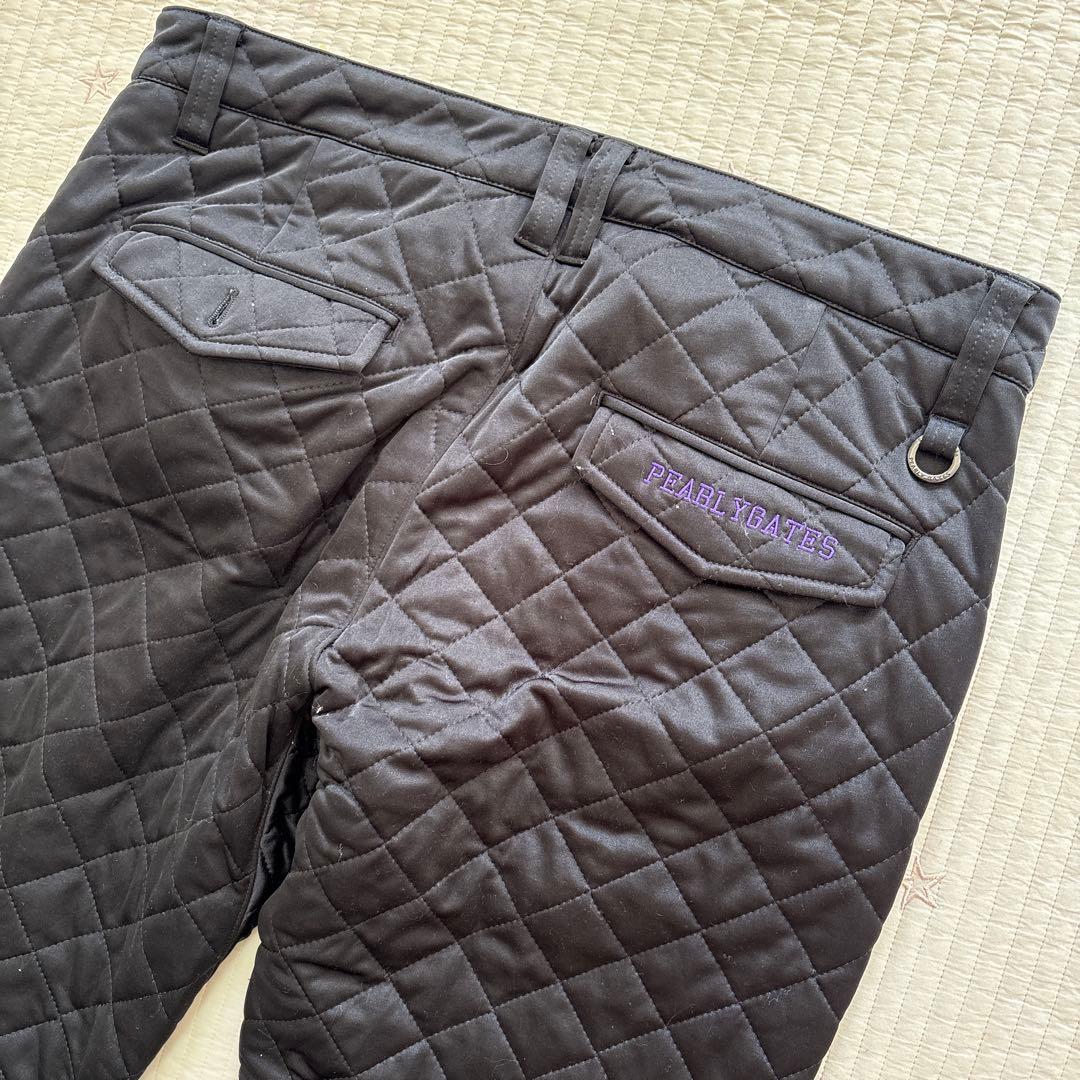 パーリーゲイツ 中綿キルティング　防寒ジョガーパンツ 冬ゴルフ 濃紺 5