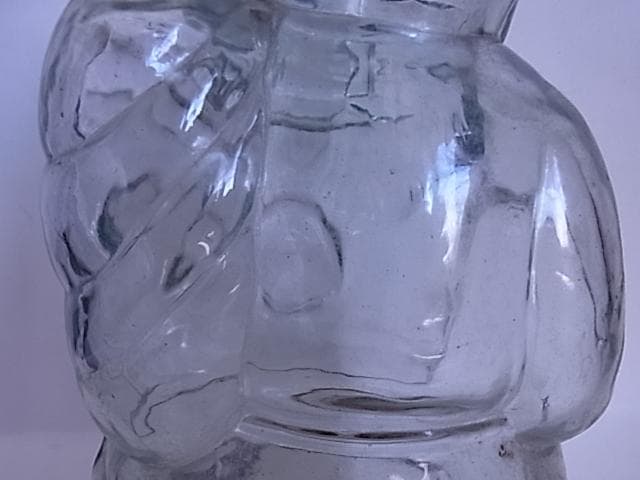 珍品　和ガラス　ガラス瓶　飴瓶　菓子瓶　地球瓶　昭和レトロ　駄菓子屋　気泡　戦前