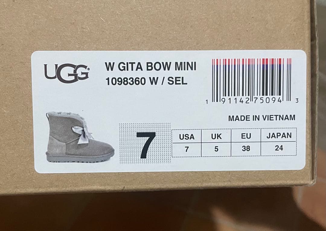 靴 UGG W GITA BOW MINI 24.0