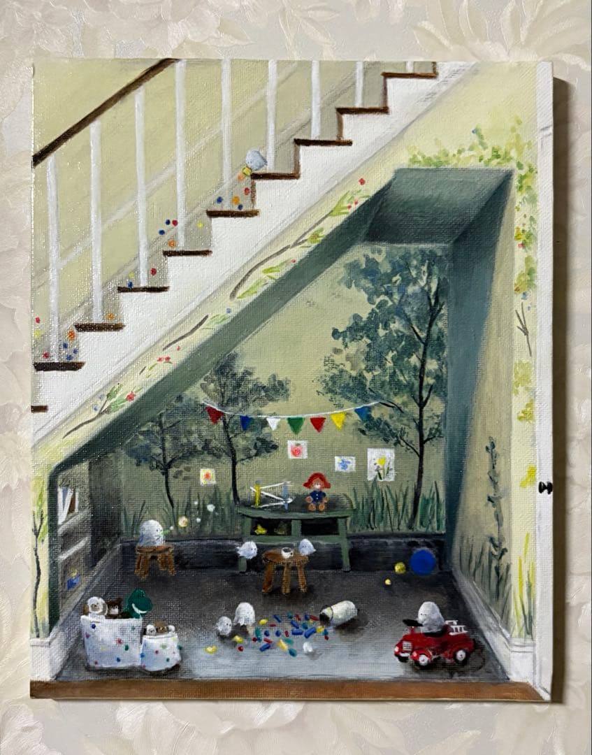 House sitting アクリル画　F3