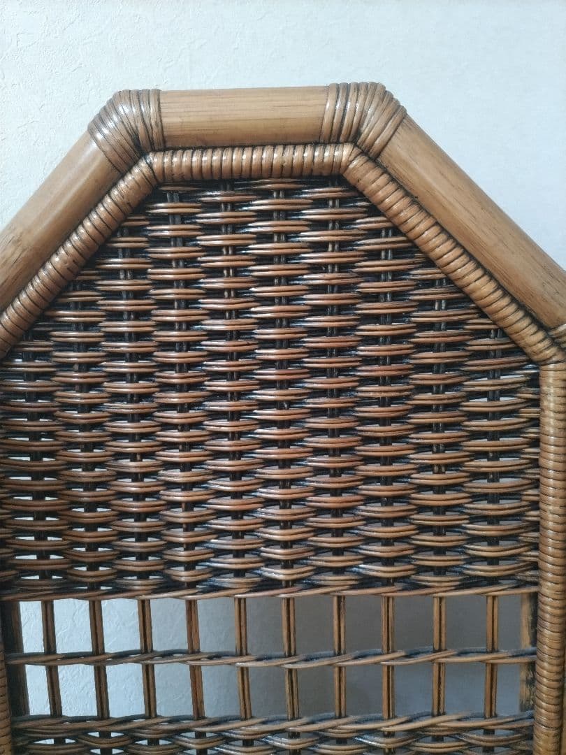 藤　ラタン　パーテション　4連　衝立　間仕切り