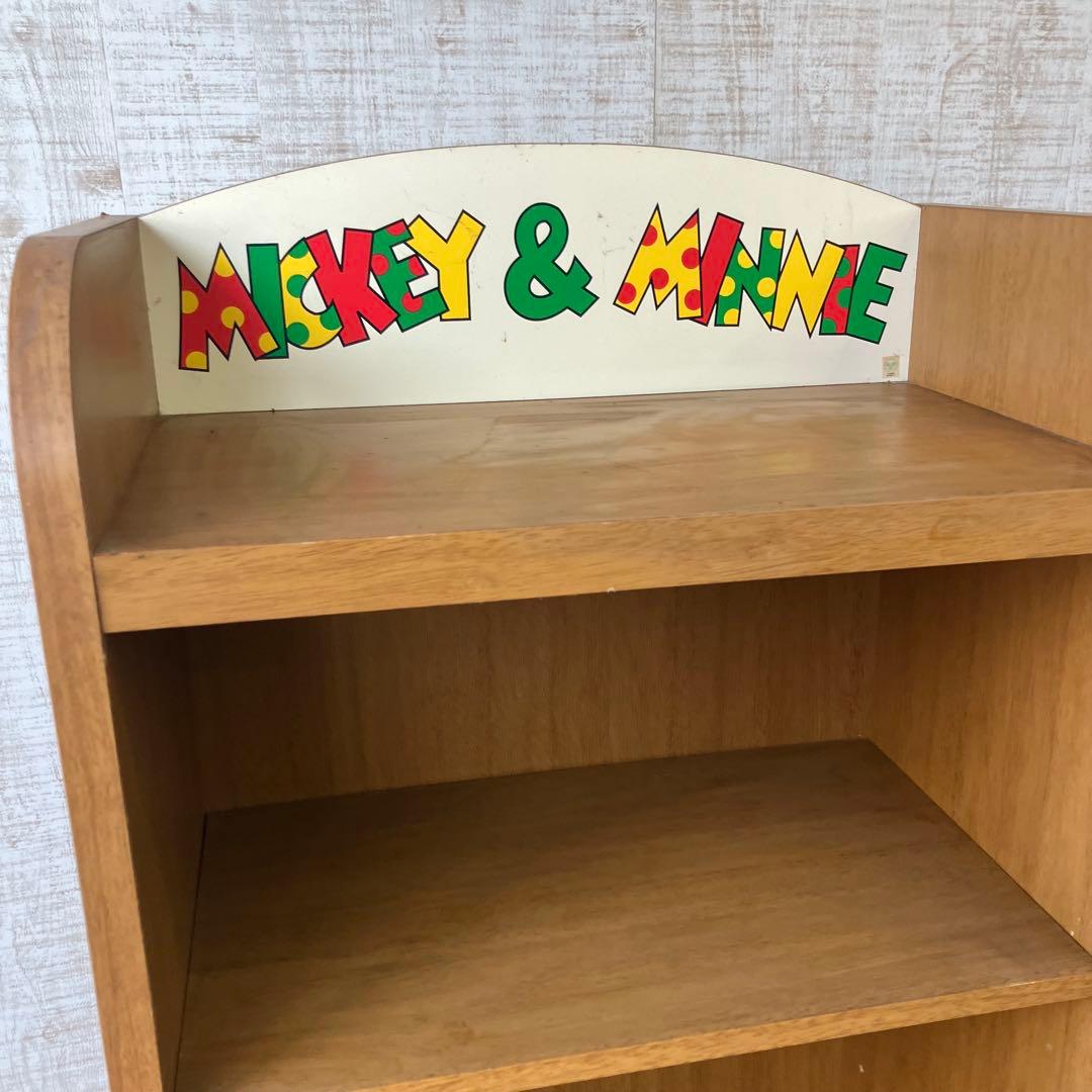 昭和レトロ チトセ レトロポップ ミッキー&ミニー 3段木製ラック ボックス付き