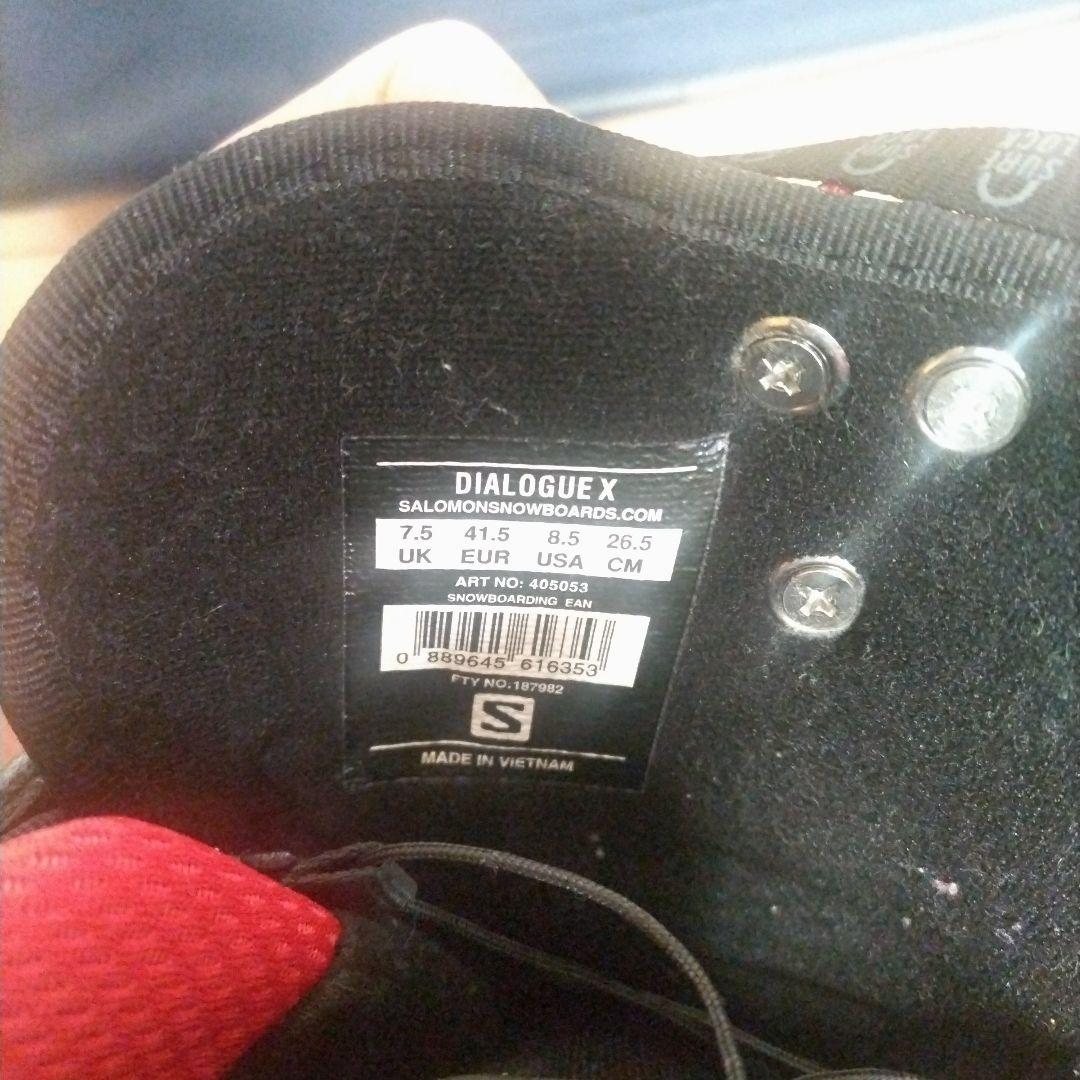 SALOMONスノーボードブーツ ブラック/レッド26.5cm
