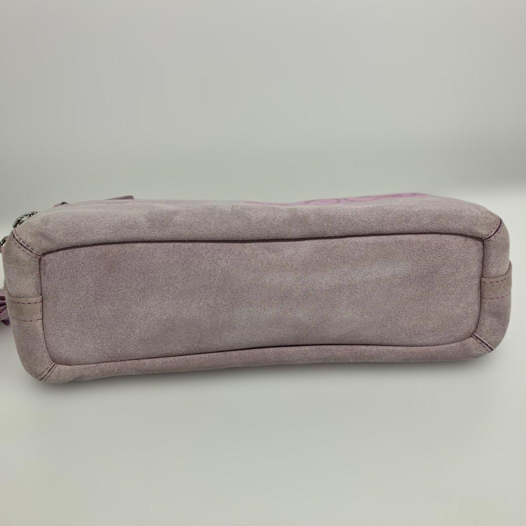 バッグ COACH shoulder bag tassel Signature pink