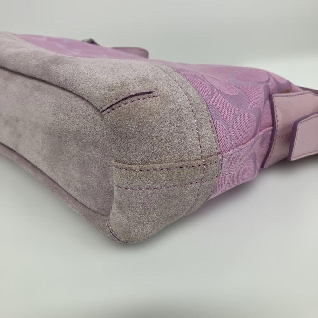 バッグ COACH shoulder bag tassel Signature pink