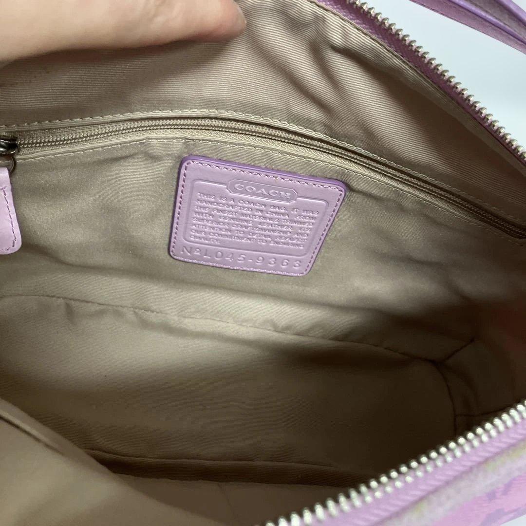 バッグ COACH shoulder bag tassel Signature pink