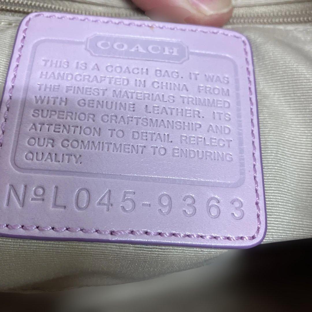 バッグ COACH shoulder bag tassel Signature pink