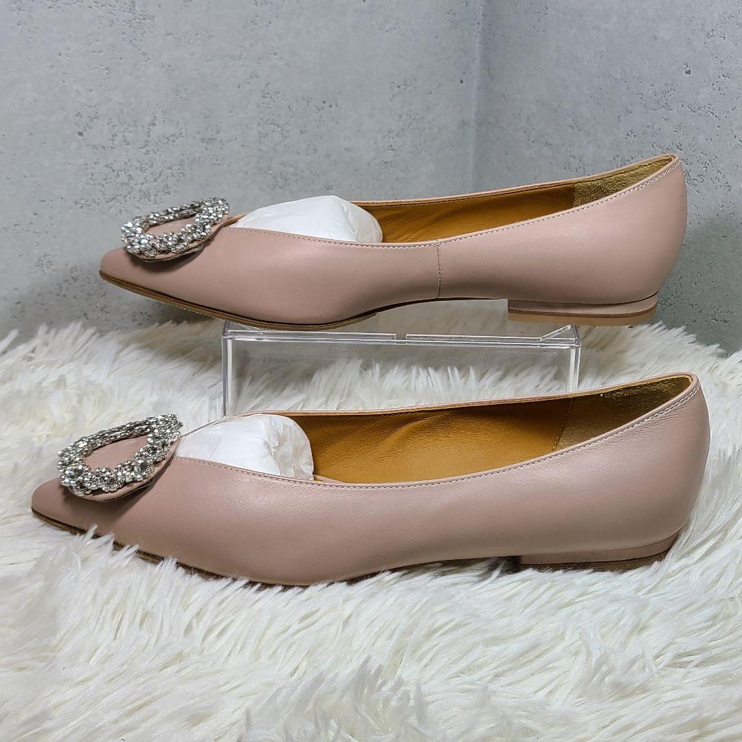 【PIPPICHIC】ピッピシック　ビジューVカットフラットパンプス