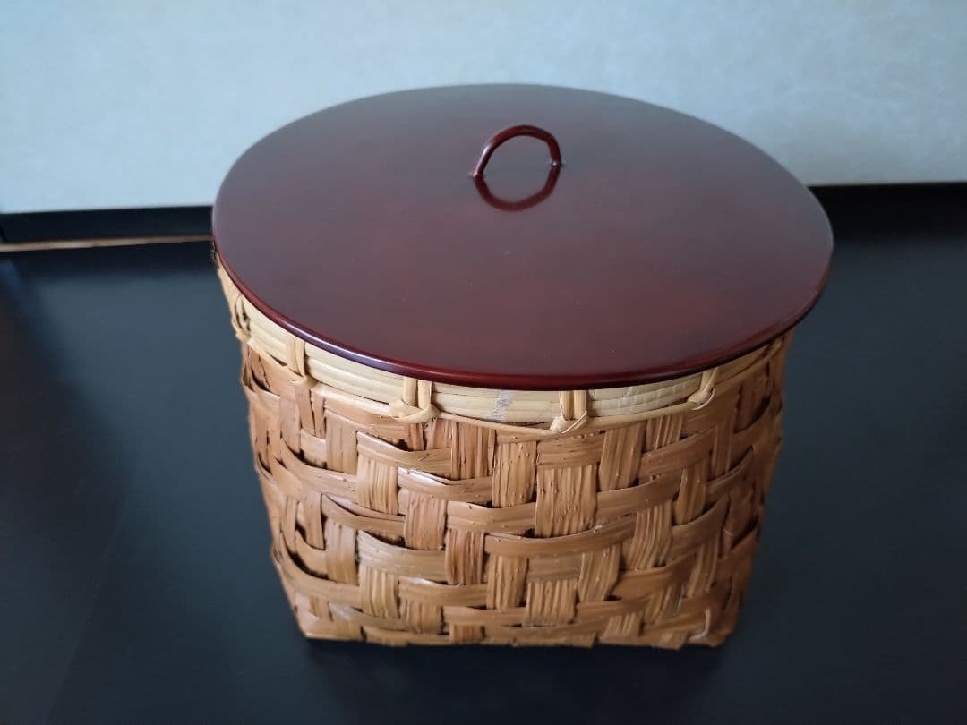 2 蓮組菜篭　茶道具 　籠　篭 安藤竹良斎　共箱