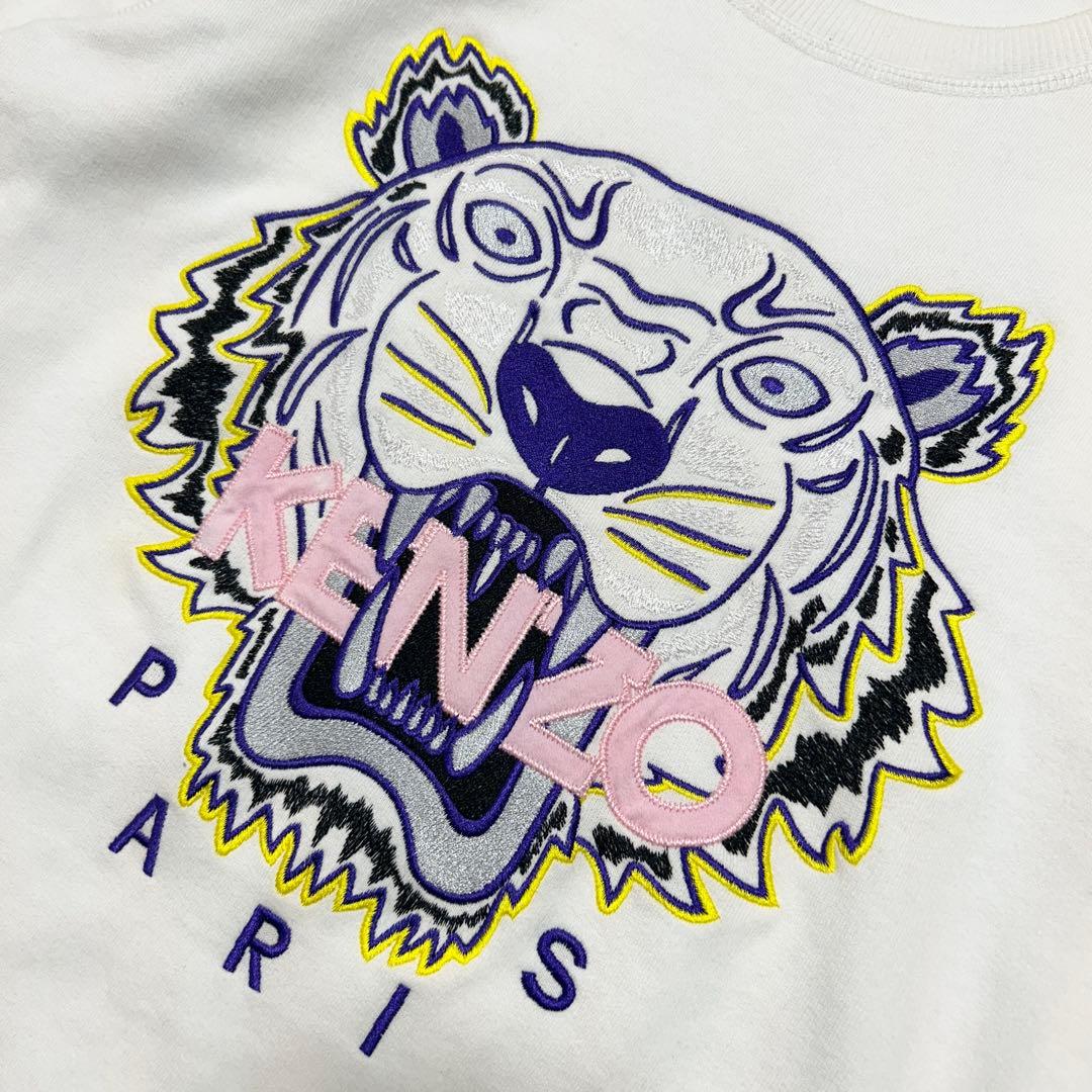 人気✨KENZO タイガー刺繍 虎 スウェット トレーナー ホワイト S