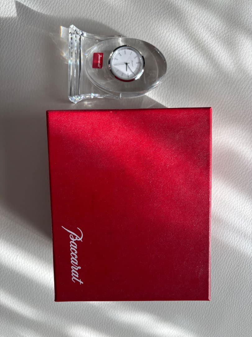 BACCARAT バカラ　置き時計　電池交換済みほぼ未使用