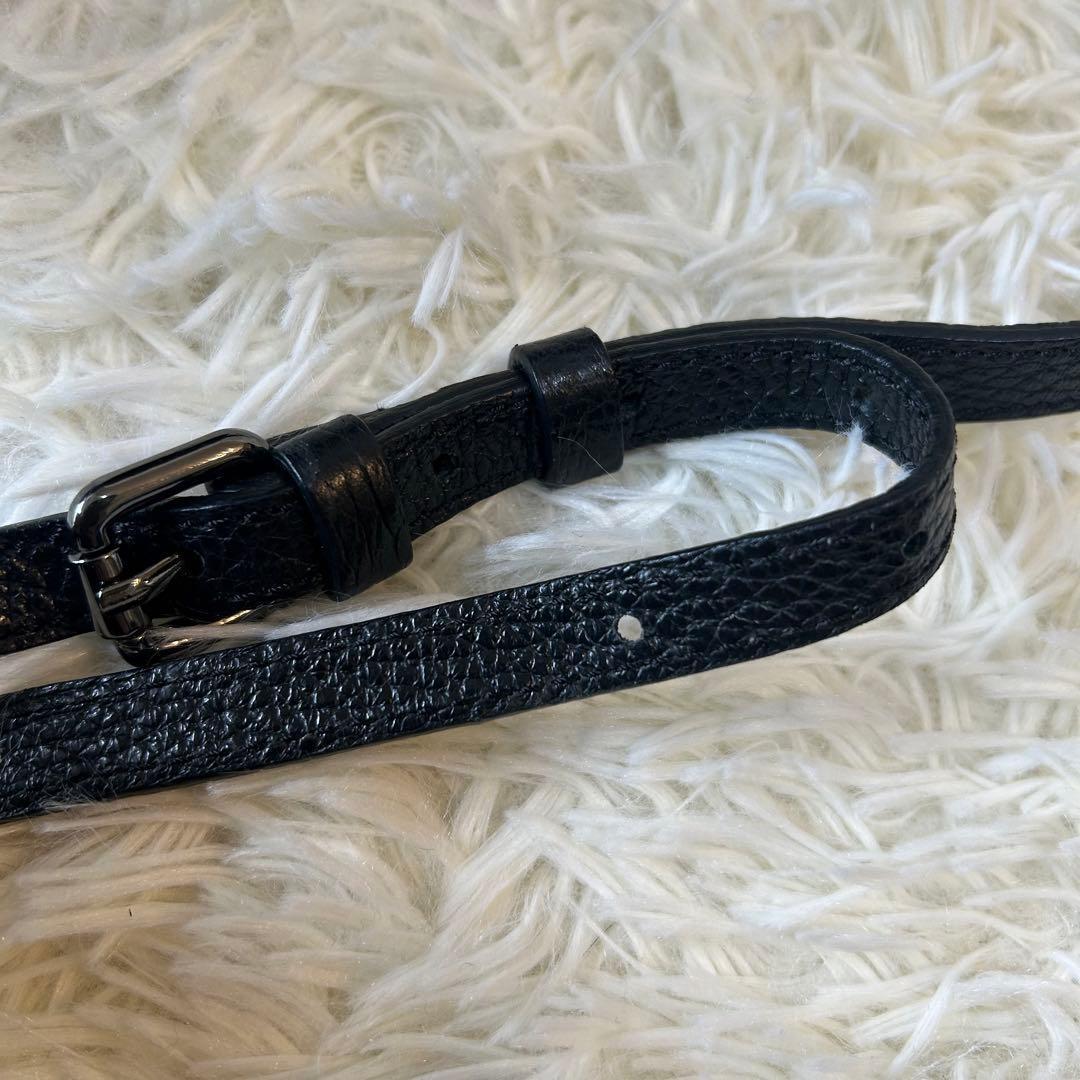 極美品　BEAUTY&YOUTH レザーショルダーバッグ巾着バッグ　黒　2way