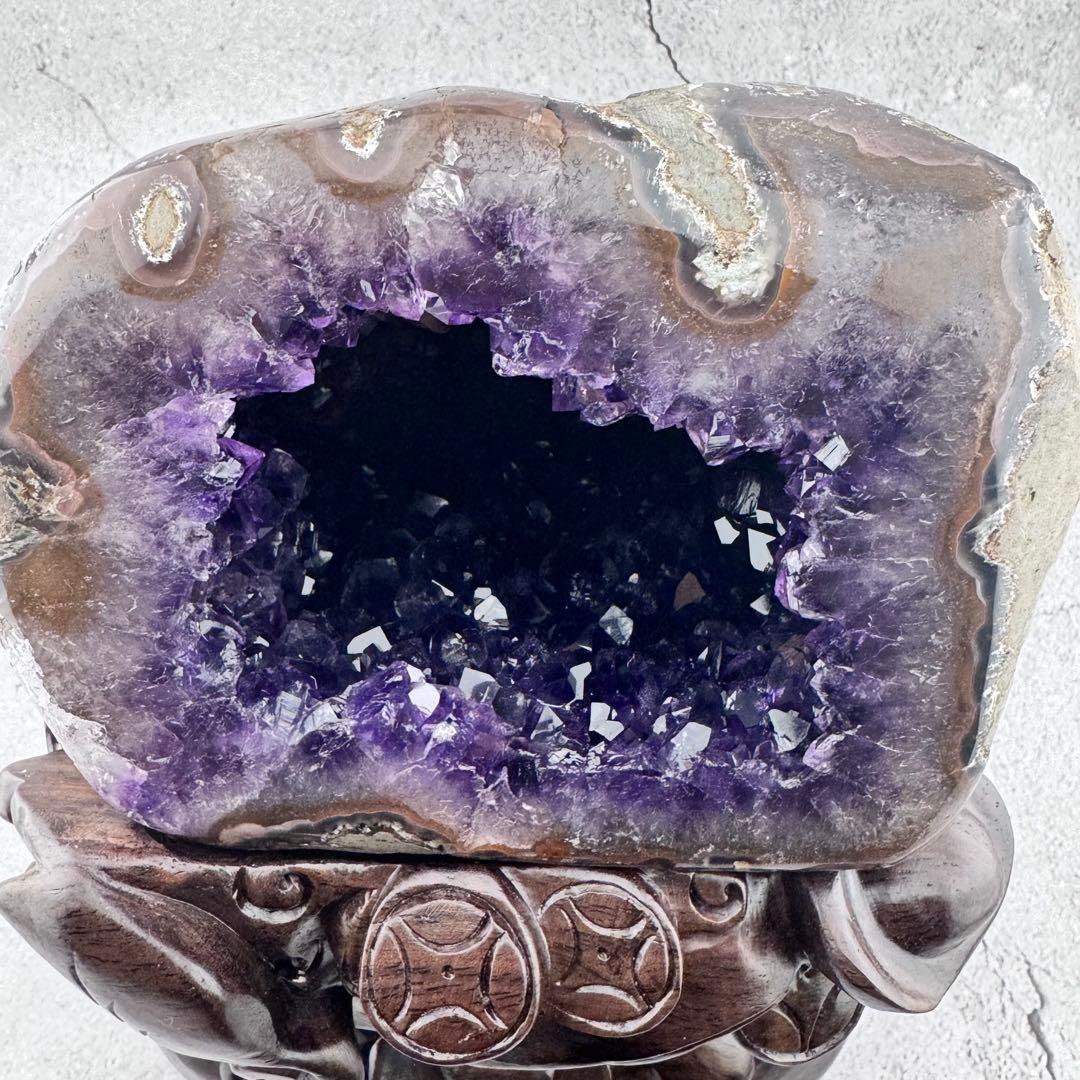 G-130天然アメジストクラスタードーム 原石 天然石 パワーストーン