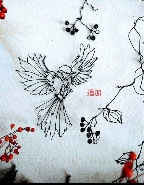 そらページ　つる薔薇　猫　（小鳥追加）