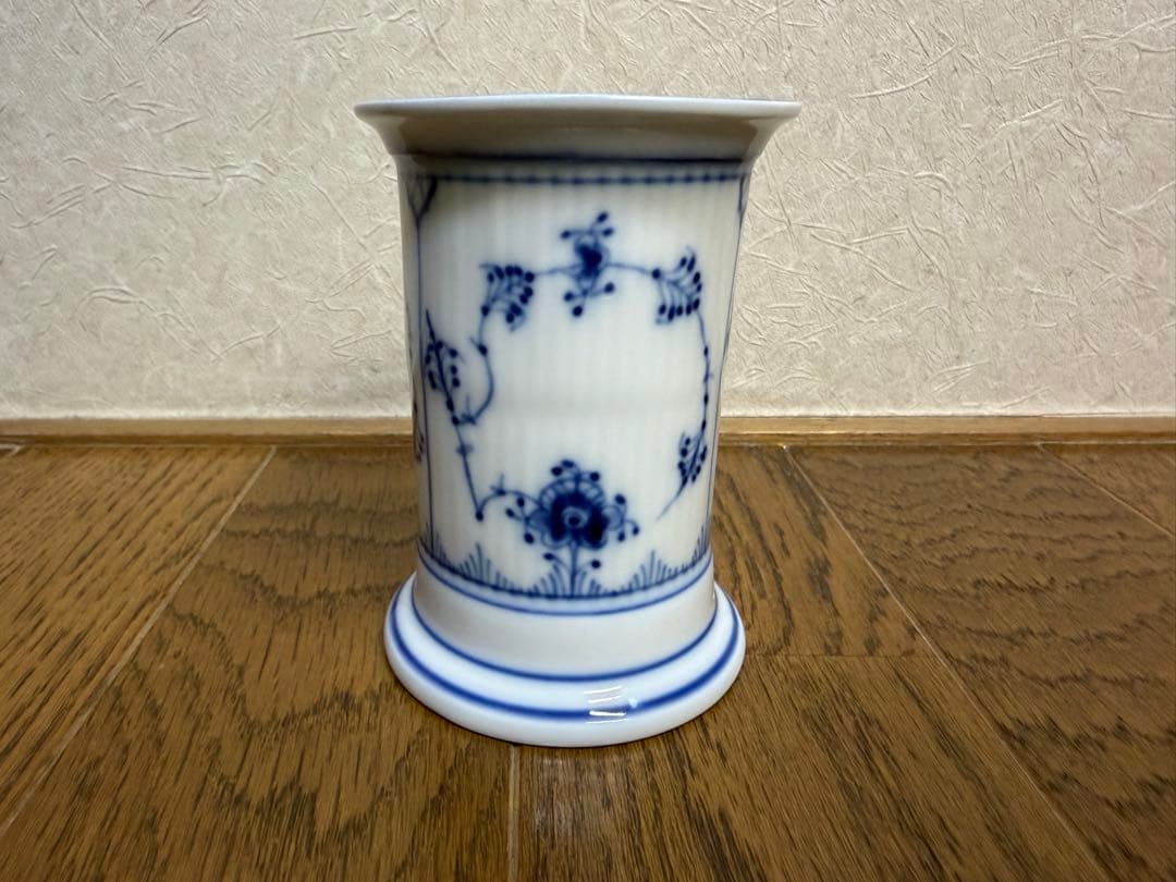 送料込希少　ロイヤルコペンハーゲン　ブルーフルーテッド美品ペン立て　花瓶小物入れ