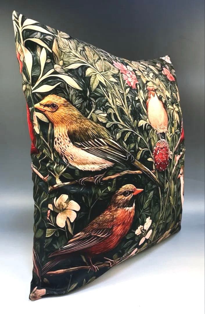 ★ウィリアム・モリス【クッションカバー2枚組】豪華　鳥の歌★
