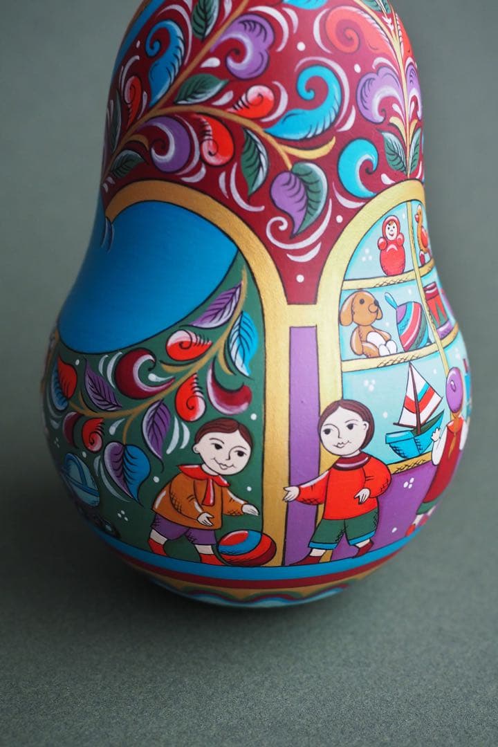 ロシア雑貨☆起き上がりこぼし♪『Toy shop』マトリョーシカ オリガ作