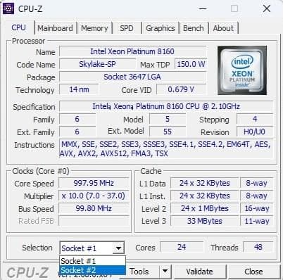Z6 G4 XEON Platinum 8160 2基 SSD1TB HDD.