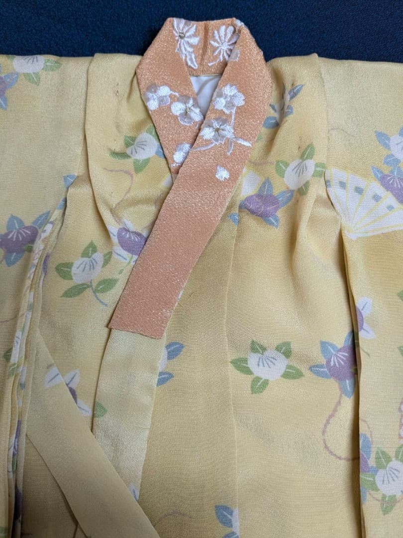 [静] 市松人形 12号サイズの着物と長襦袢のセット