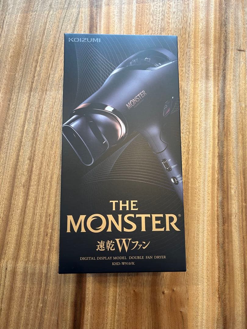【新品未開封】コイズミMONSTERドライヤーKHD-W910保証書なし大風量！