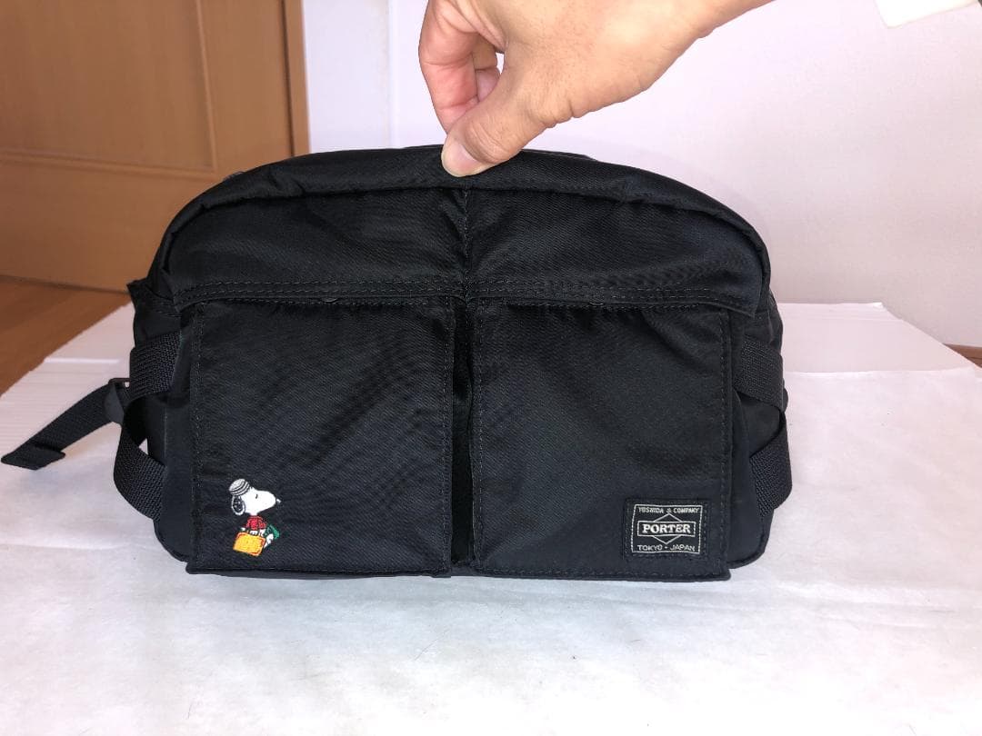 激美品　ポーター　JOE　スヌーピー　ウエスト　ポーチ　ボディー　バッグ　旅行