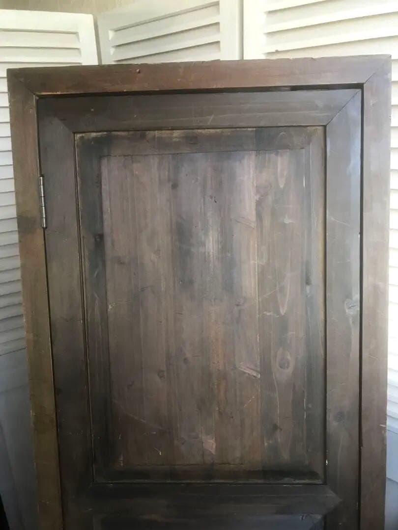 扉付きスタンドミラー　姿見　全身鏡　鏡