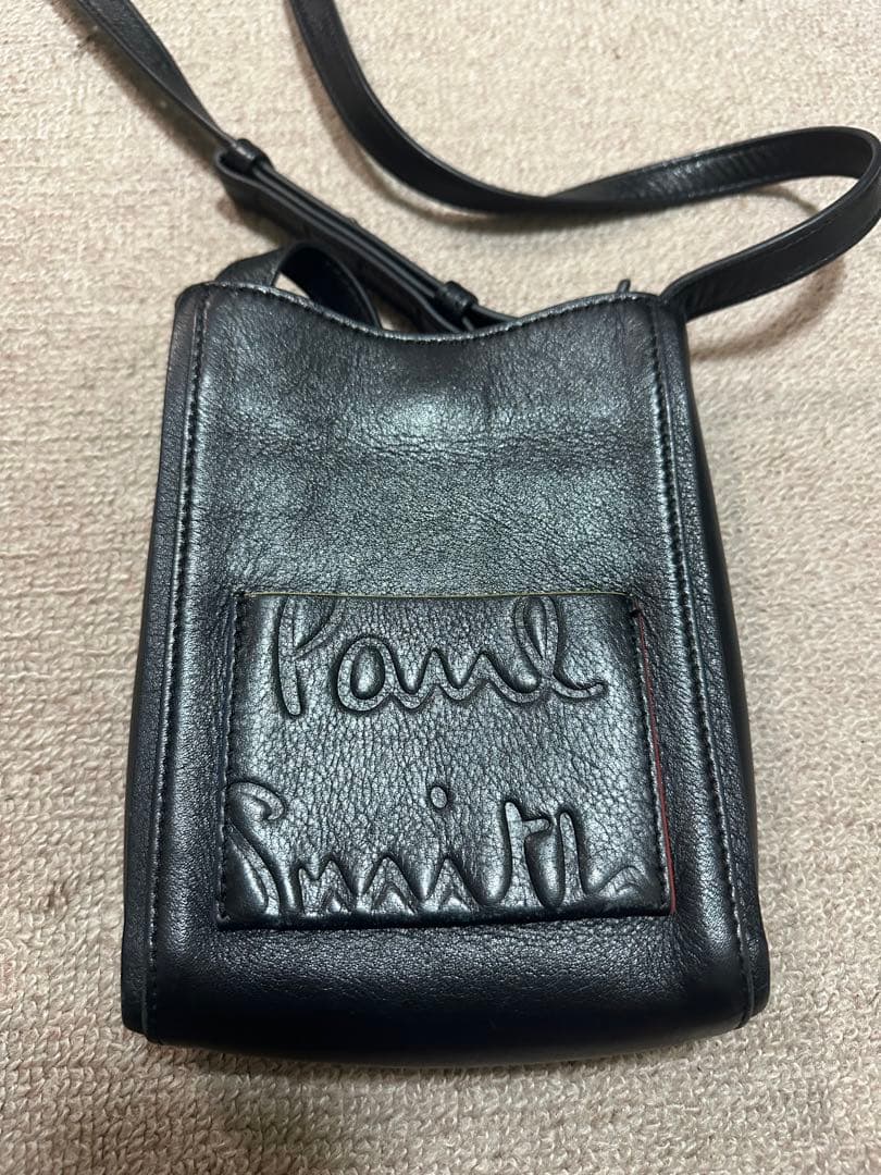 Paul Smith 黒レザーショルダーバッグ