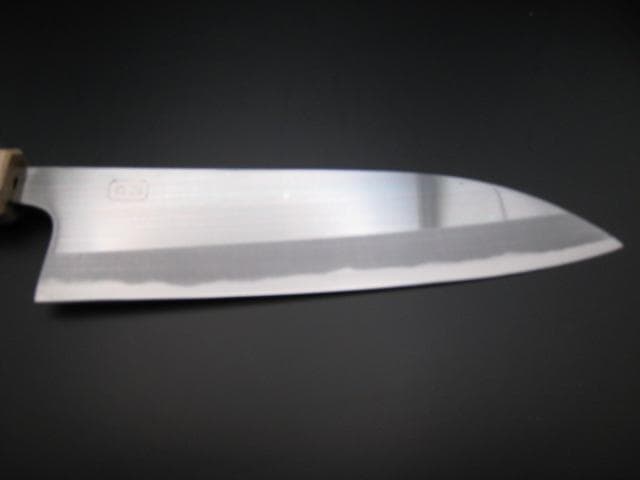 [新品未使用] 三徳包丁180mm 白紙1号 樫 八角