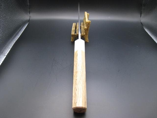 [新品未使用] 三徳包丁180mm 白紙1号 樫 八角