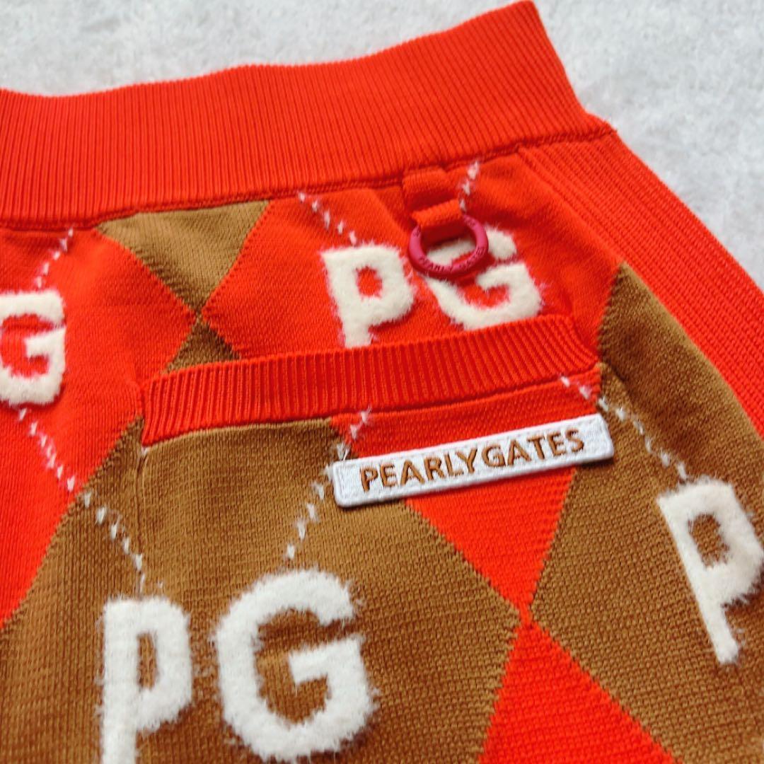 極美品　近年　パーリーゲイツ　セットアップ　アーガイル　PG柄　ニット　スカート