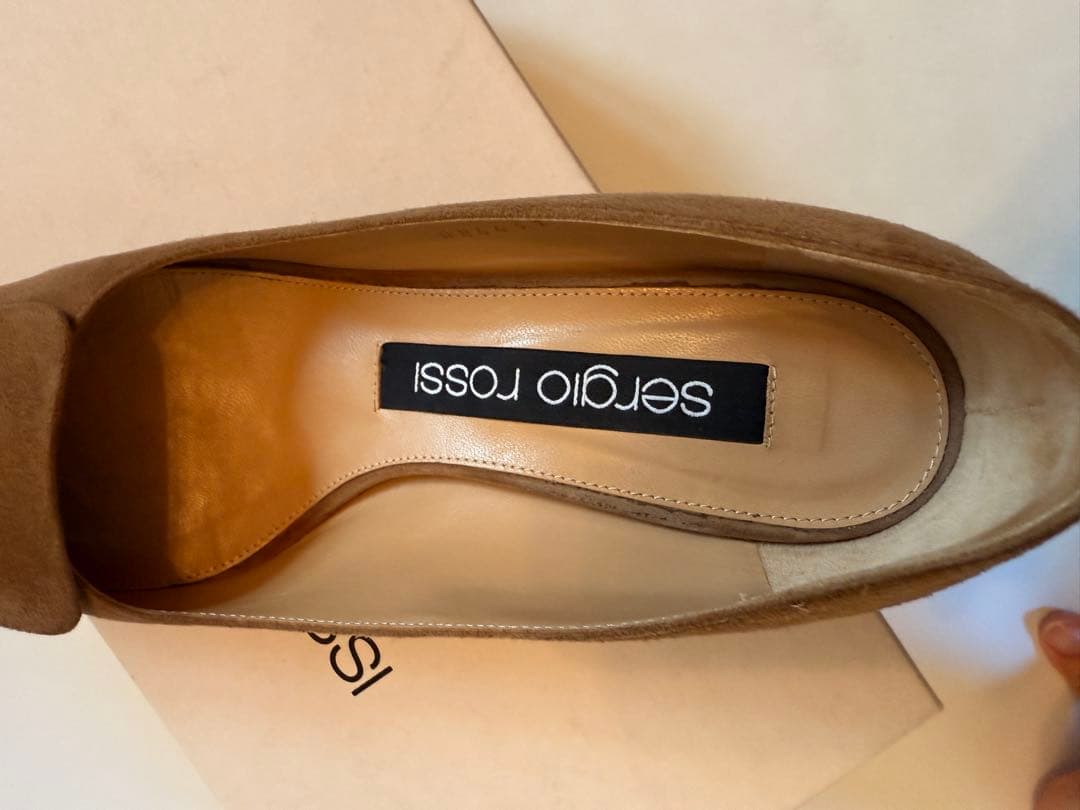 【セルジオロッシ】フラットシューズ スエード ベージュ　36.5