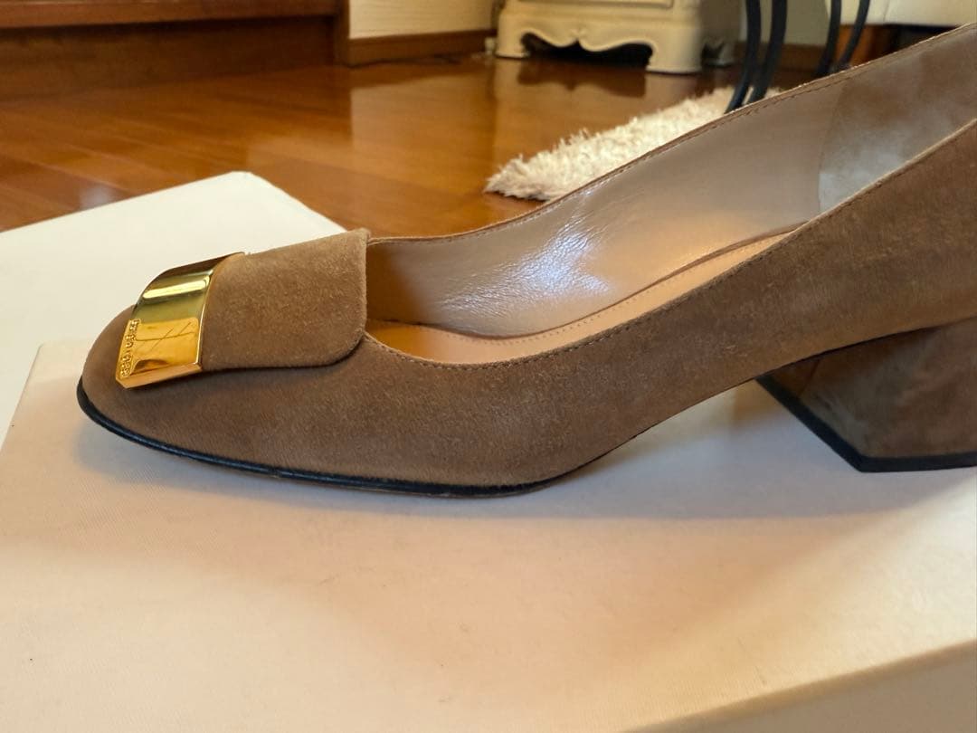 【セルジオロッシ】フラットシューズ スエード ベージュ　36.5