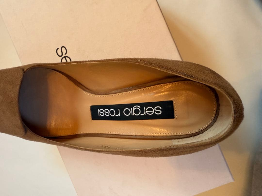 【セルジオロッシ】フラットシューズ スエード ベージュ　36.5