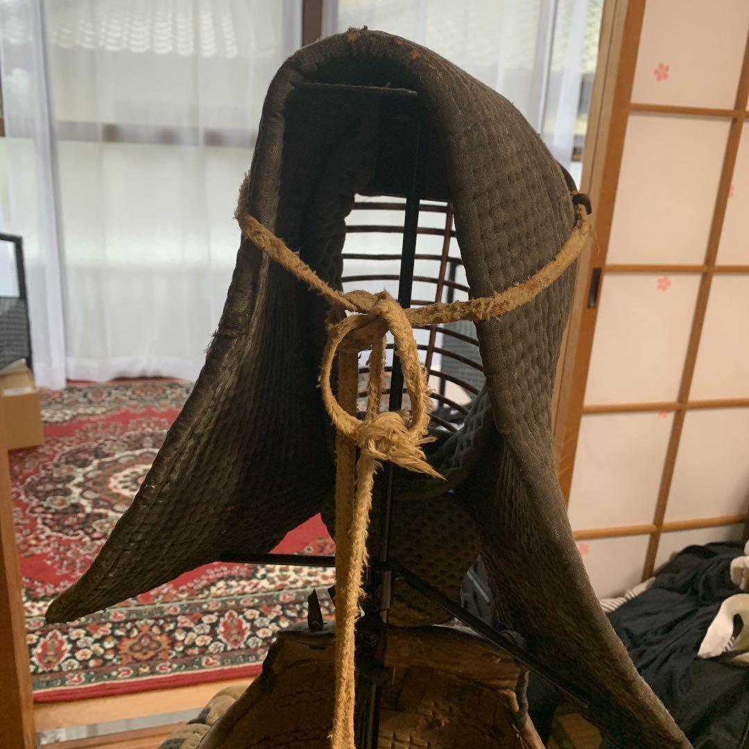 剣道防具　レトロ　スタンド付き　送料込み　骨董　昭和10年