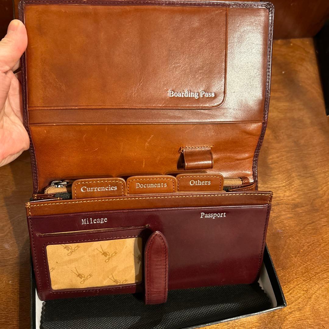 ORICE バーガンディ パスポートケース S-2152