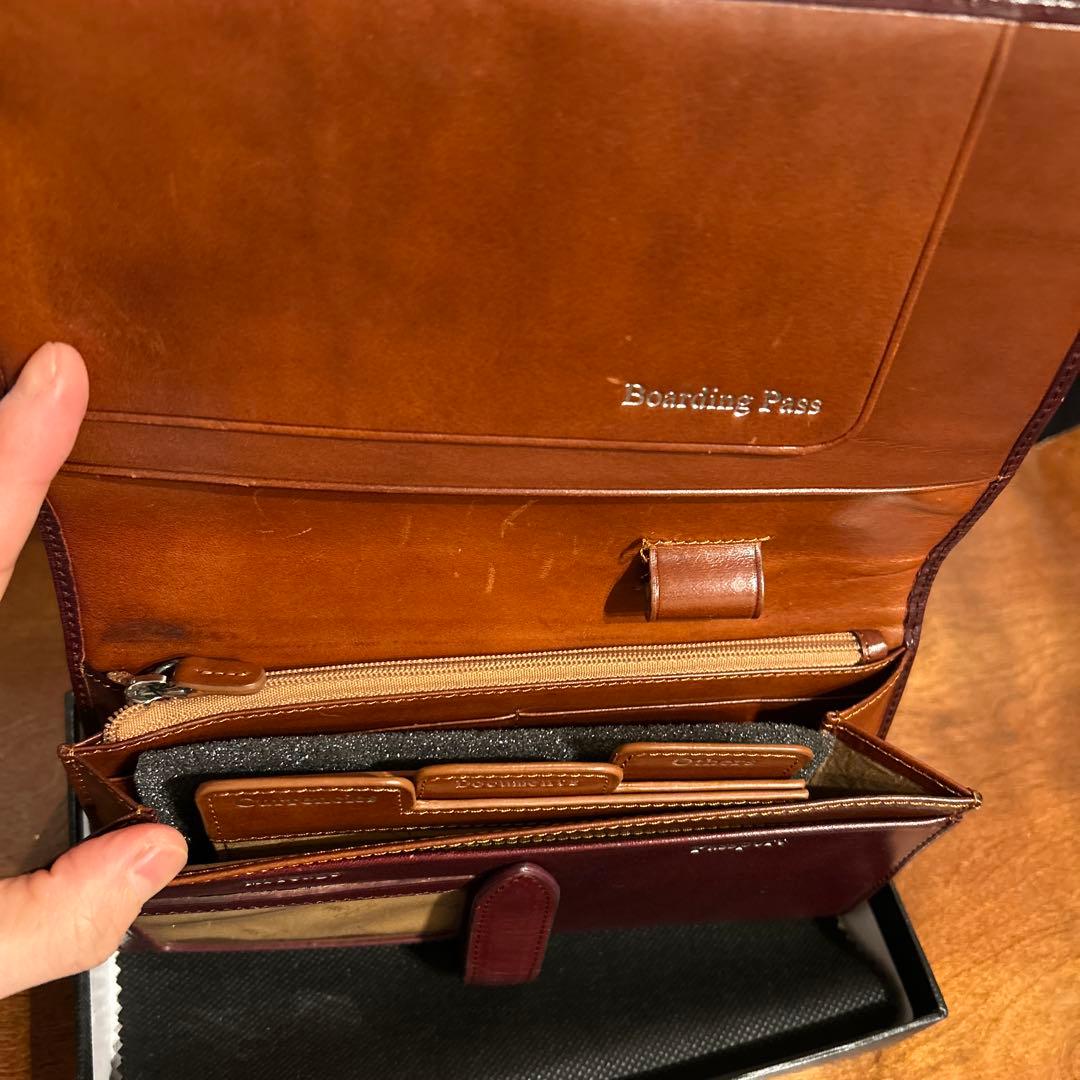 ORICE バーガンディ パスポートケース S-2152