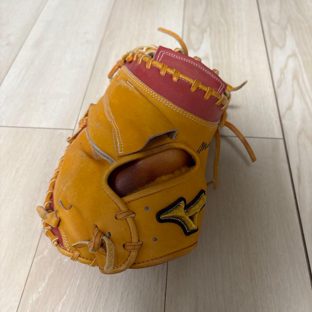 MizunoPro 軟式　キャッチャーミットオレンジ/赤