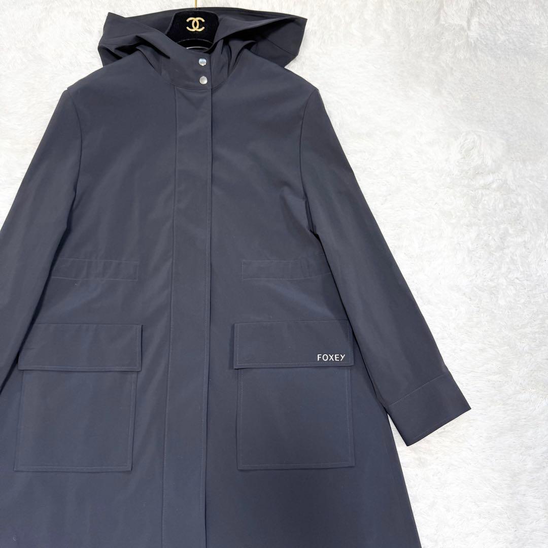【美品✨】フォクシー　レインコートウォータープルーフ コート36 撥水