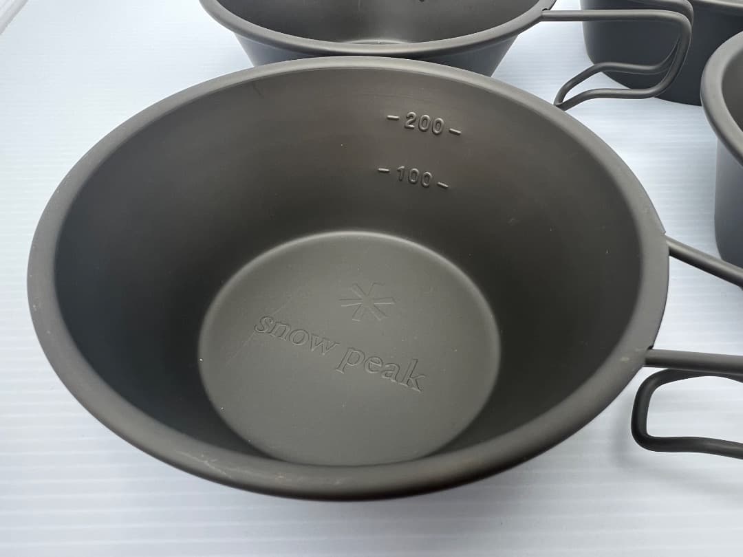 ⭐️【希少・未使用】スノーピーク peak 窒化シェラカップ 4個セット