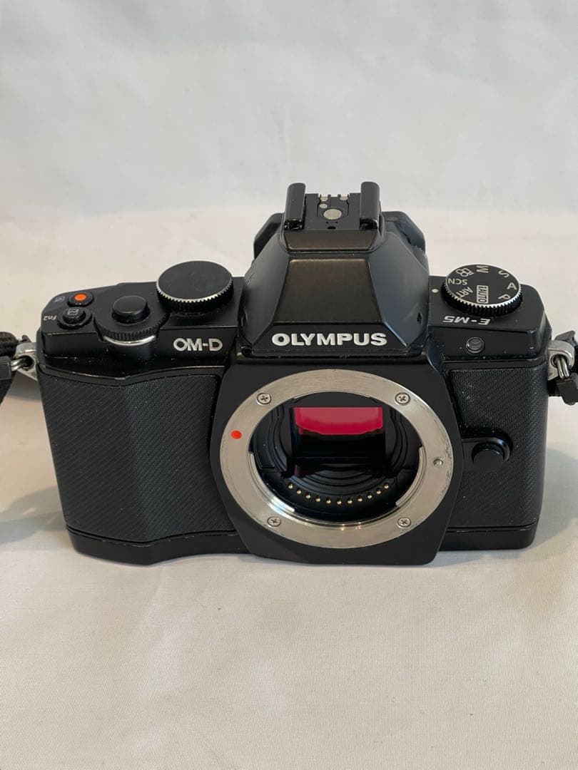 お値下げ　OLYMPUS OM-D E-M5 ブラック　フラッシュ　レンズ付