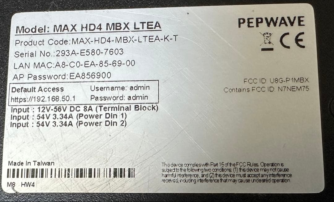 ルーター・ネットワーク機器 PEPwave MAX cellular router