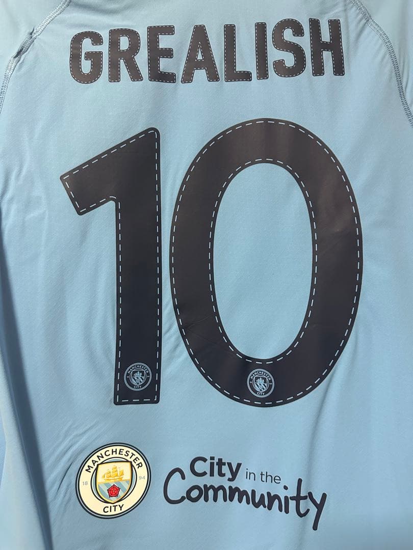 【新品タグ付き】マンチェスターシティ　ホーム選手支給　グリーリッシュ