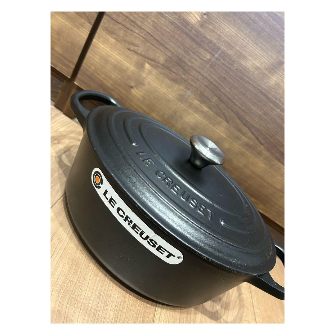 LE CREUSET オーバル 両手鍋 25cm ブラック