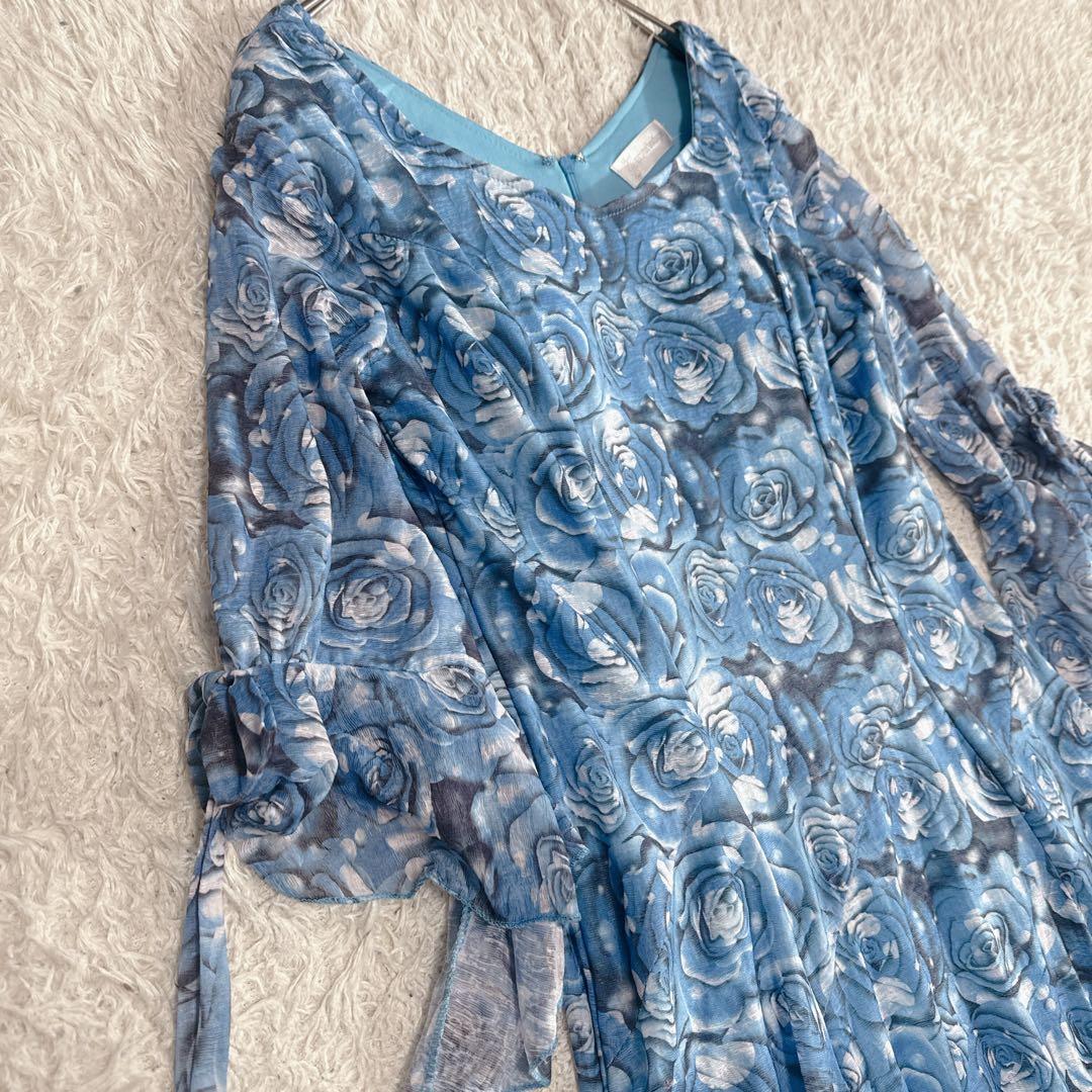 プリマブティック　社交ダンス衣装ドレス薔薇柄