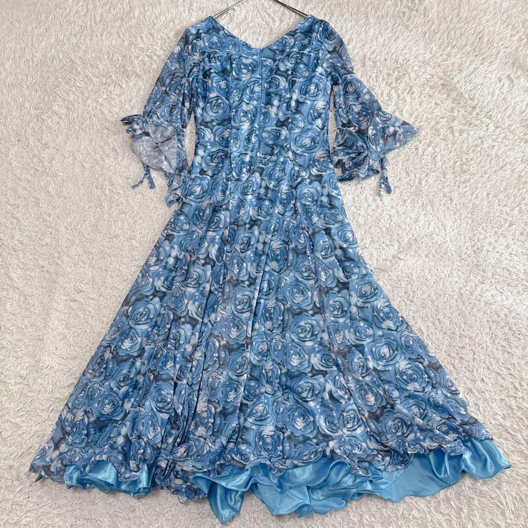 プリマブティック　社交ダンス衣装ドレス薔薇柄