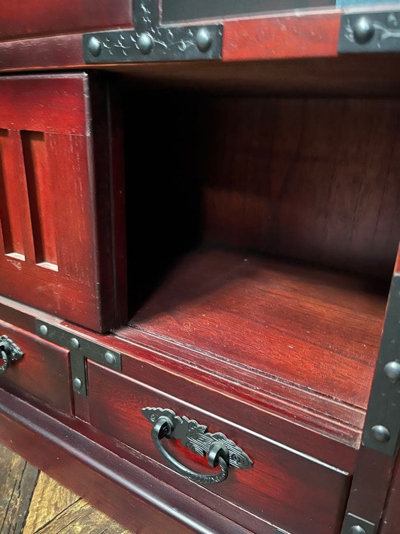 階段箪笥 インテリア 昭和レトロ 当時物 和箪笥 民芸調家具 アンティーク