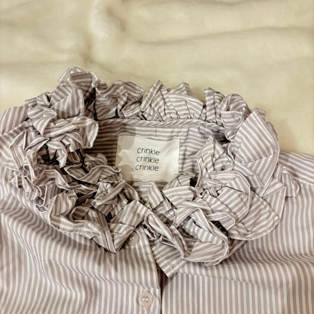 crinkle crinkle crinkle 別注　フリルカラーシャツ